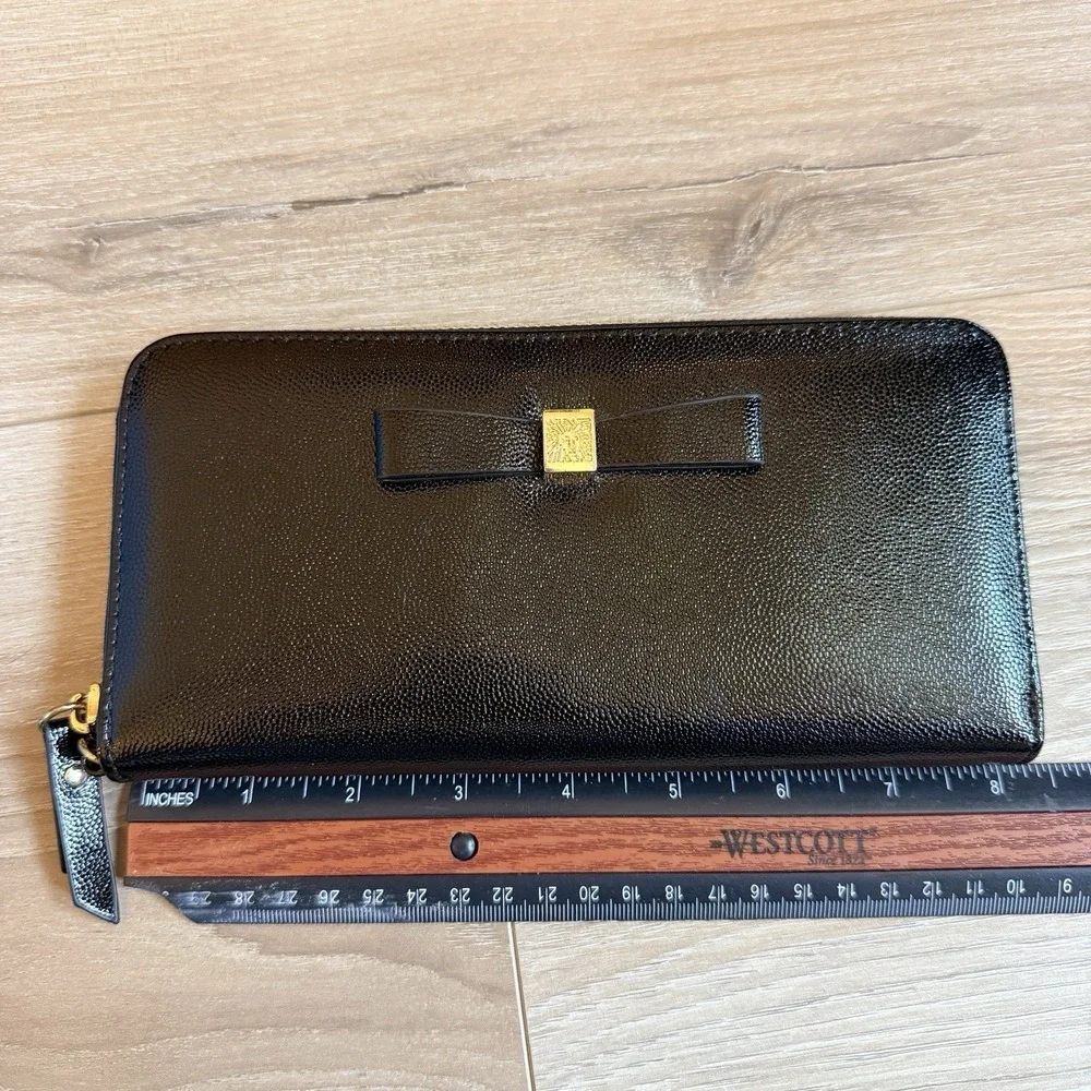 Anne Klein Black‎ Faux Leather Bifold Wallet